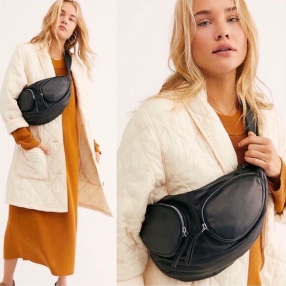Free People Kaia Leather Sling Bag - Picture 1 of 5